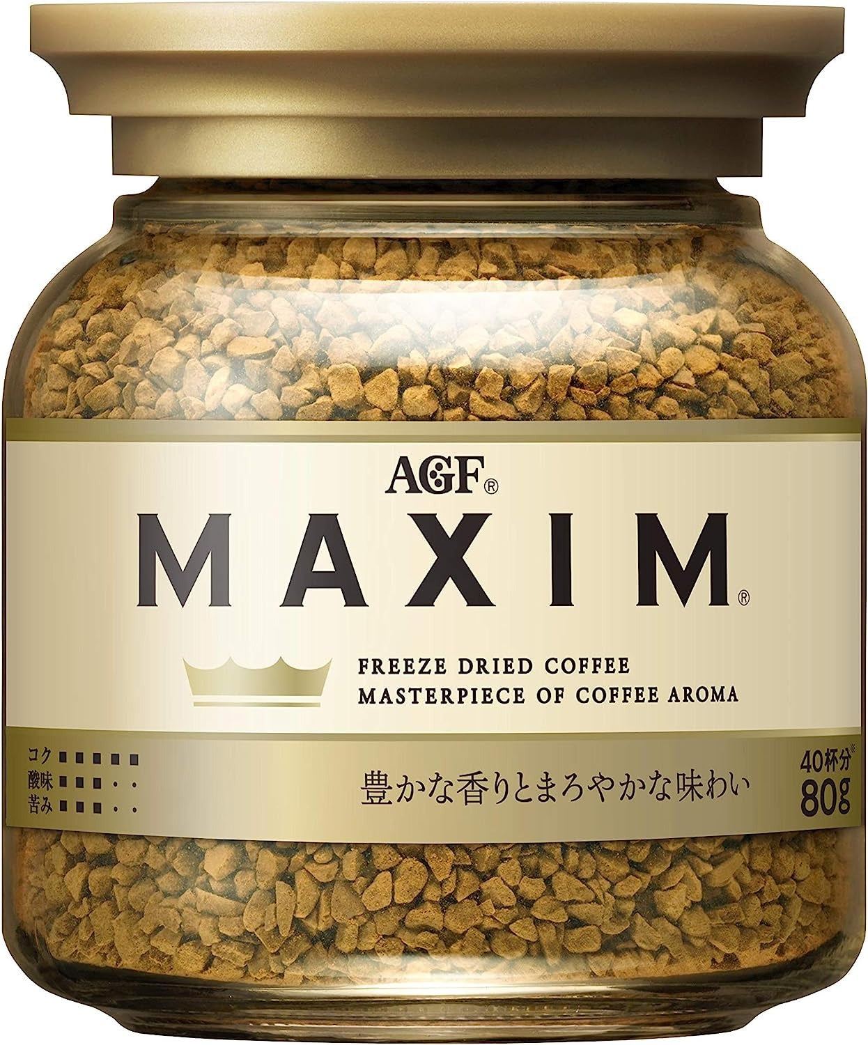 MAXIM Aroma blend Coffee แม็กซิม อโรม่า กาแฟสำเร็จรูป 80g ขวดแก้ว มี2 รสให้เลือก