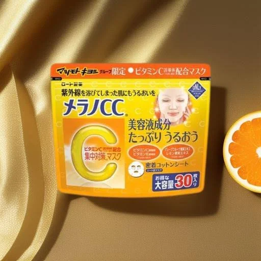 Melano CC Vitamin C Whitening Mask 30 Sheets แผ่นมาร์คหน้า วิตามินซีเข้มข้น (30ชิ้น/แพ็ค)